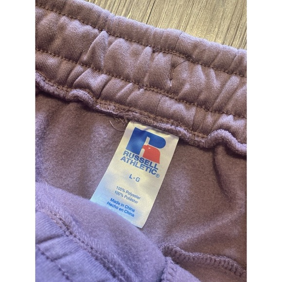 Russell Athletic Sweatpants Mens Large Purple Jogger Fit Zip Pocket NWT - Picture 5 of 10